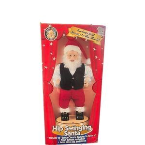 1998 Musical Hip Swinging Santa North Pole Productions Gemmy christmas novelty